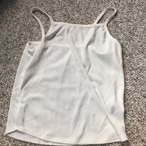 white undergarment cami